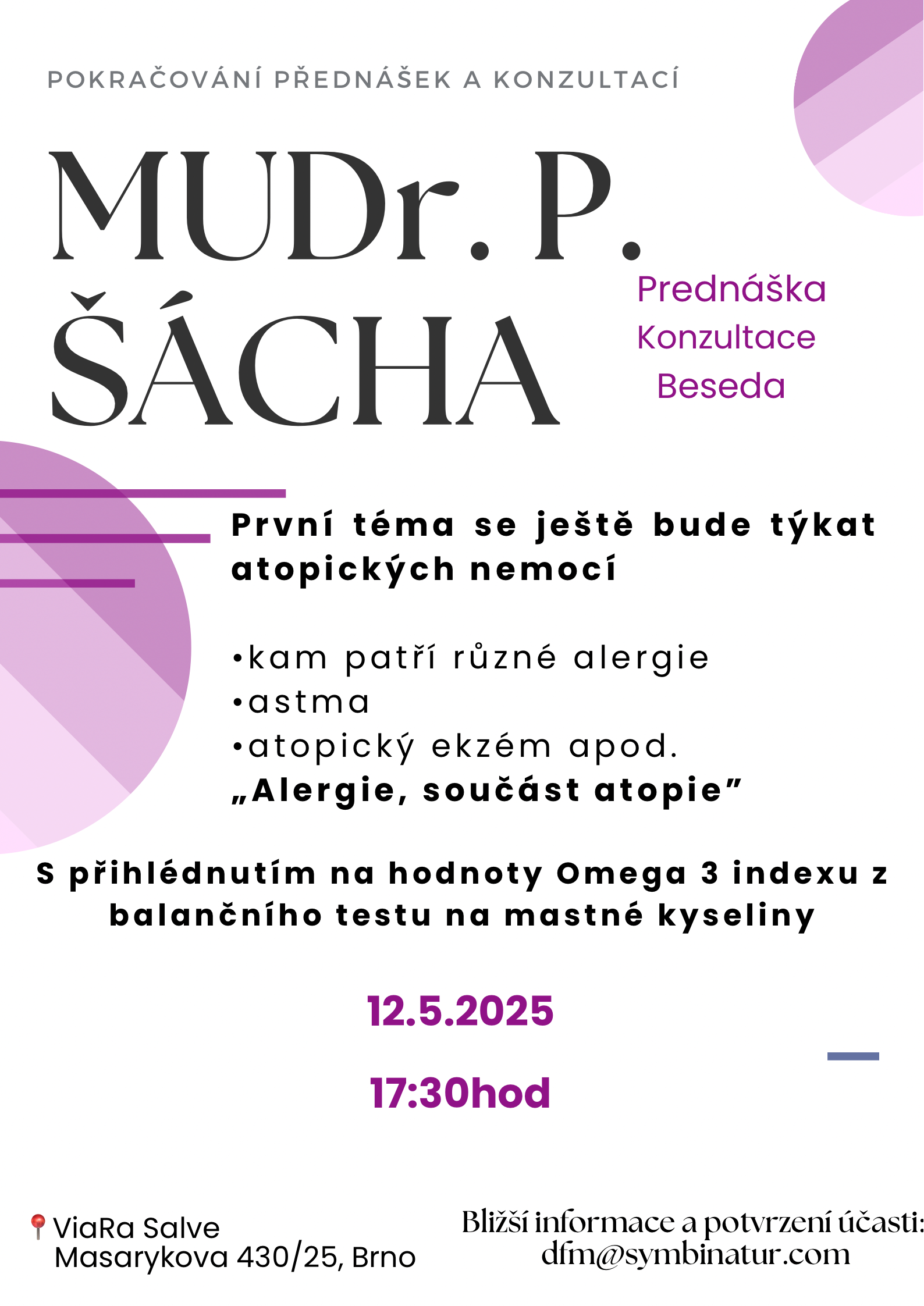 kalendarium / P�edn&aacute;&scaron;ka p. &Scaron;&aacute;cha